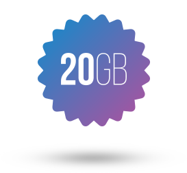 20 GB talpos diskas
